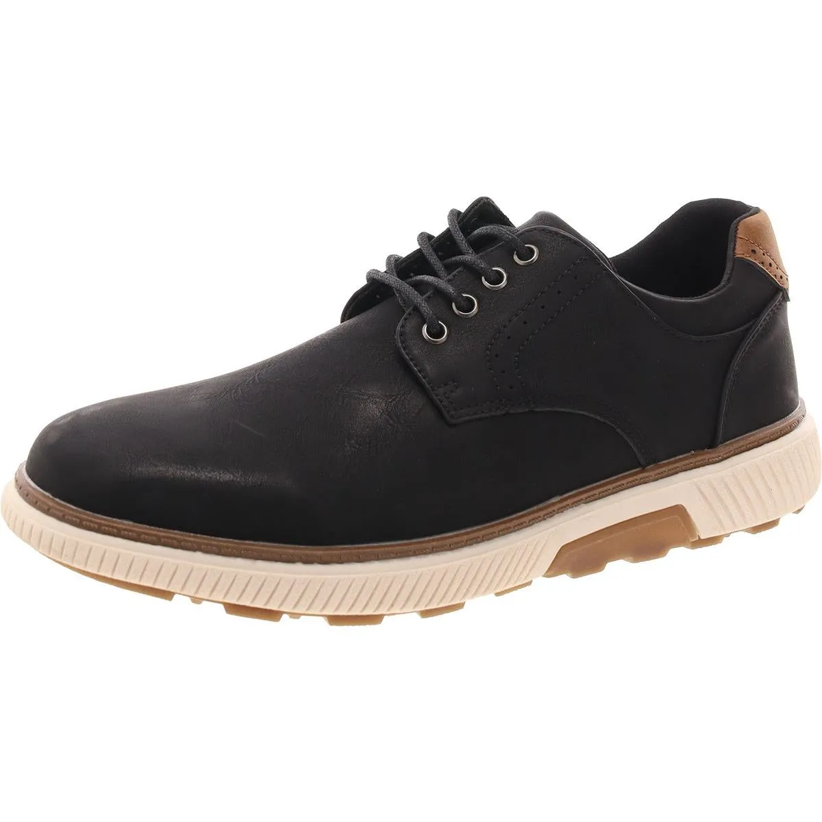 Anson Mens Faux Leather Lace-Up Oxfords