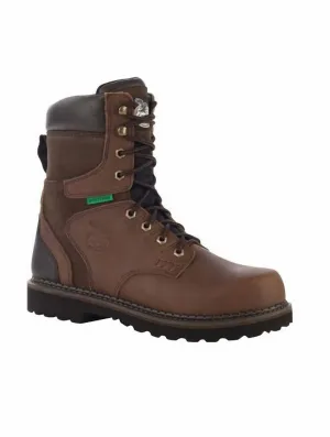 Men's Brookville Steel Toe Waterproof Work Boot - Wide Width In Dark Brown